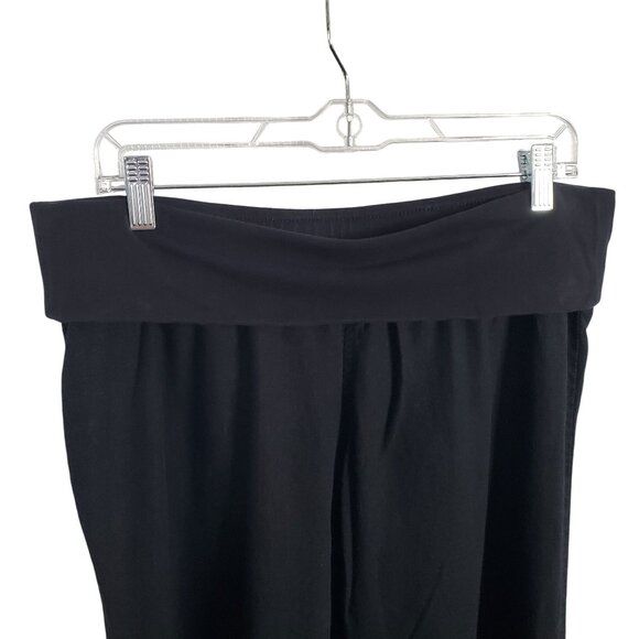 Old Navy Size LP Large Petite Pants Linen Blend Wide Leg Flowy High Roll Waist - Picture 3 of 11